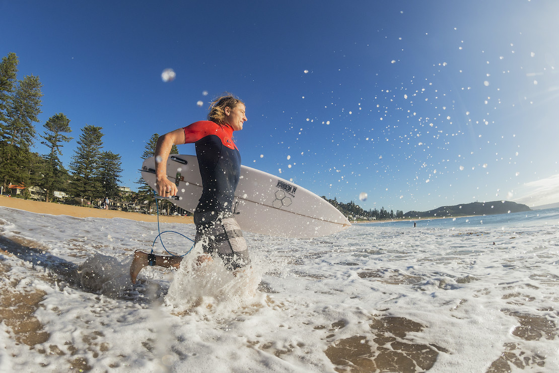 Surfing at Sydney's Palm Beach (credit: Destination NSW)